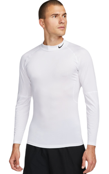 Компрессионка  Nike Pro Dri-FIT фитнес Mock-Neck Long-Sleeve - белый