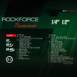 Набор инструментов 82+6пр. 1/4'',1/2''(сорв.гр.) RockForce##Rock FORCE RF-4821-7 Premium