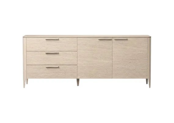 Тумба Type oak 3 ящика 2 двери L (беленый дуб)