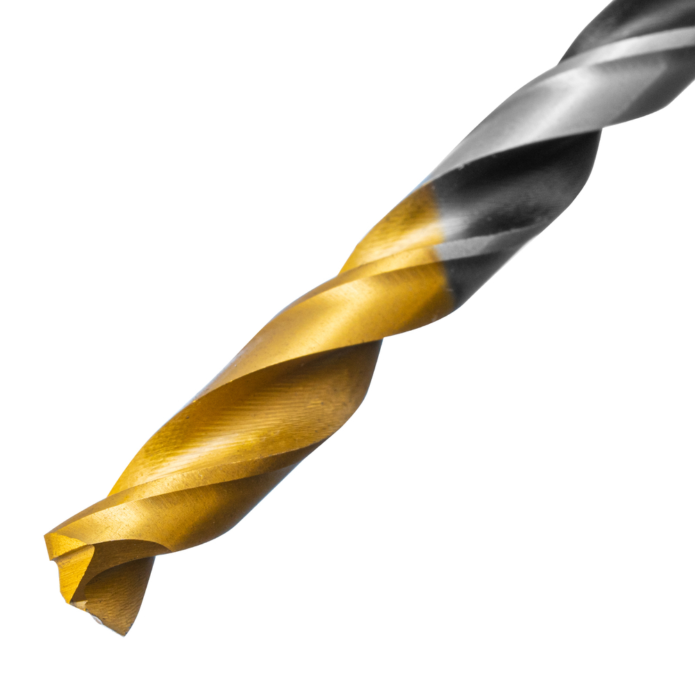 Сверло спиральное по металлу 6 x 93мм, Р6М5, Golden Tip, многогранная заточка Denzel