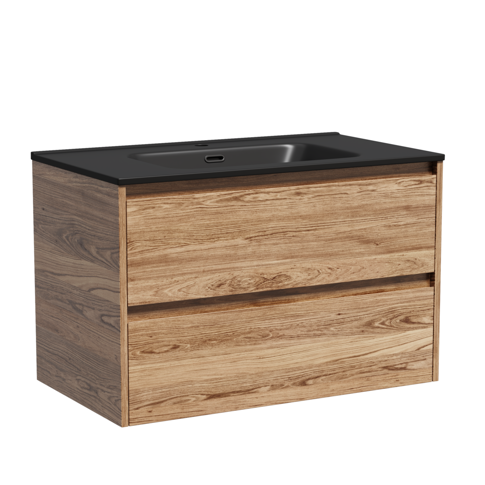 Тумба подвесная под раковину Sancos Libra, дуб чарльстон 790х450х500 мм