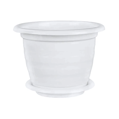 Горшок цветочный Виола 3,5л. с поддоном белый