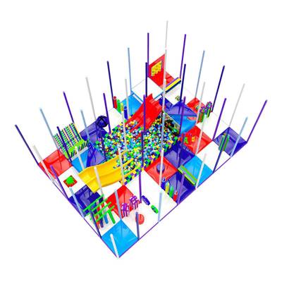 Детский уличный игровой лабиринт с крышей «Волшебный Берег» 8,61×6,15×5,2 м