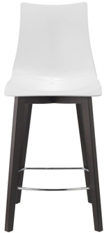 Стул полубарный пластиковый Scab Design Natural Zebra Antishock, венге, белый