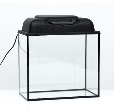 Аквариум 25л "Прямоугольный" с крышкой, 38 х 21 х 33,7 см, чёрный