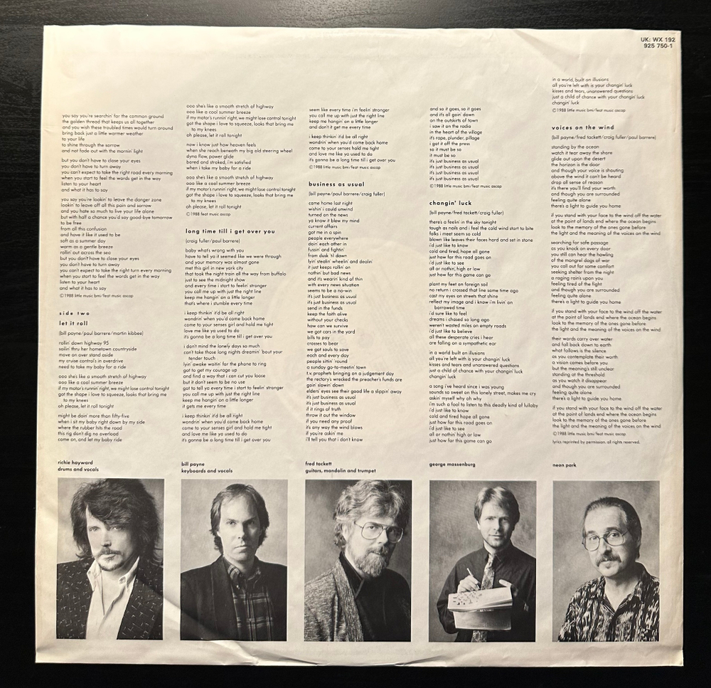 Little Feat - Let It Roll (Германия 1988г.)