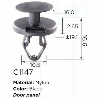 Клипса для крепления внутренней обшивки а/м GM пластиковая (100шт/уп.) Forsage клипса C1147( GM )