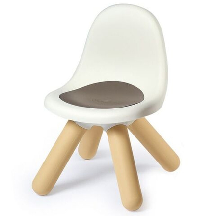 Детская мебель Smoby - Стул со спинкой белый с коричневым 880113