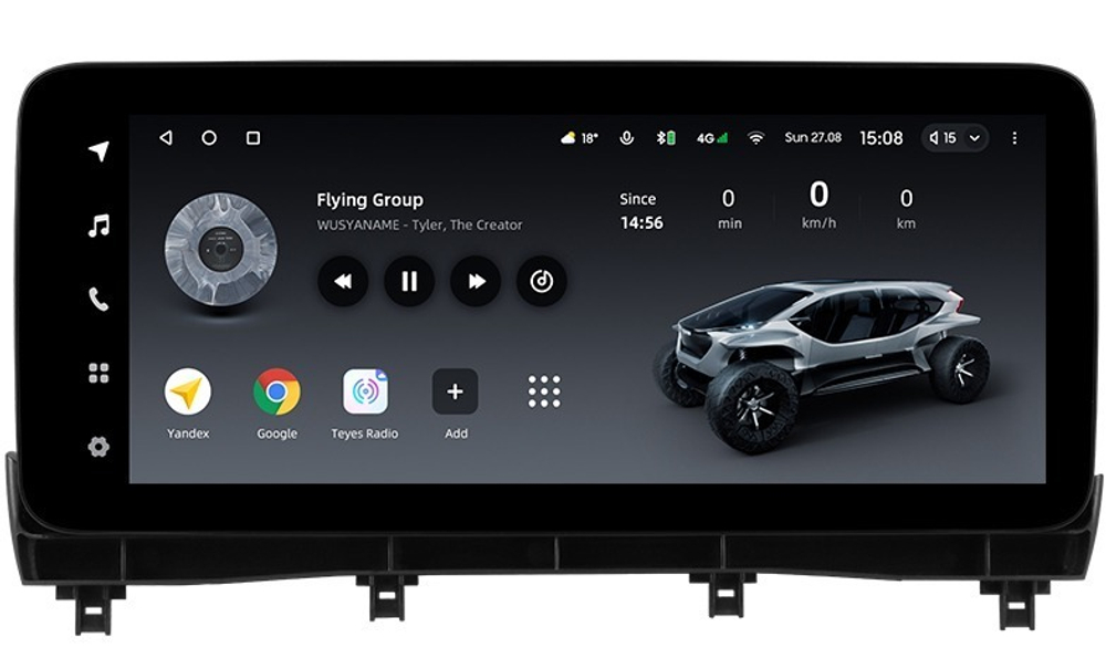 Магнитола для Lexus RX300, RX350, RX450h 2019-2022 AL20 (чёрная, без 360) - Teyes LUX ONE ROUND QLED 2K 12.3" монитор на Android 10, CarPlay, 4G SIM-слот