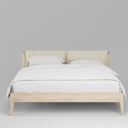 Кровать с мягким изголовьем Иконс 160x200 (беленый дуб)
