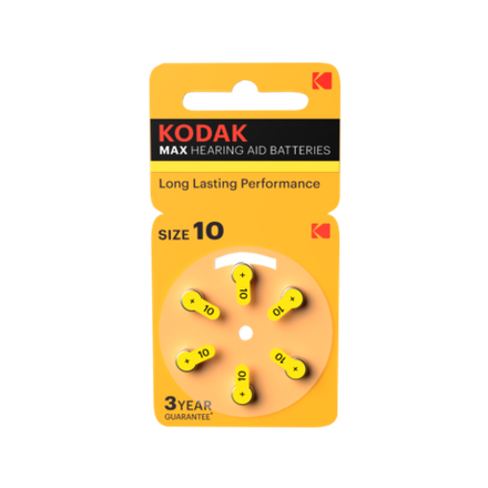 Батарейки Kodak ZA10-6BL [KZA10-6] MAX Hearing Aid