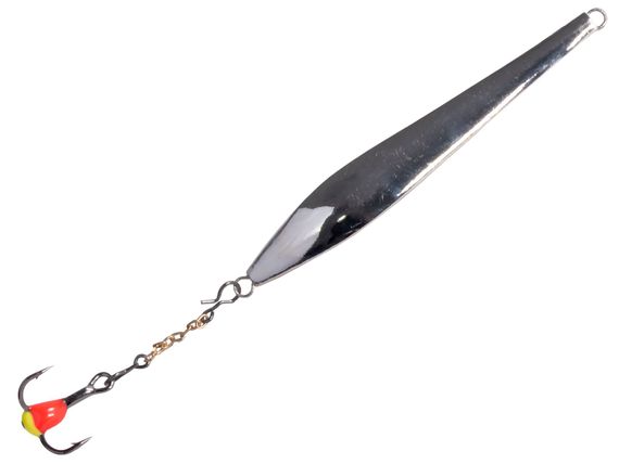 Блесна вертикальная зимняя Lucky John DOUBLE BLADE с цепочкой и тройником 60мм SG блистер