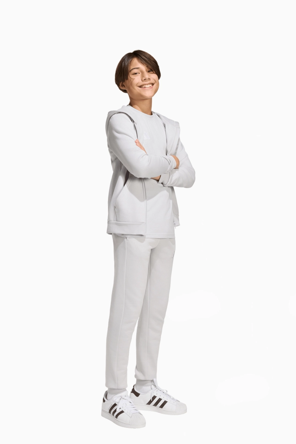 Кофта adidas Entrada 26 Sweat Full-Zip Junior - серый