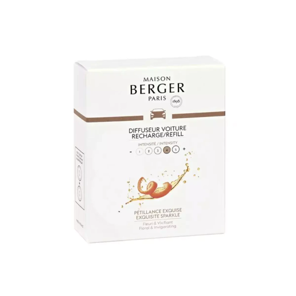 Maison Berger Paris - Набор из 2-х картриджей для шампанского для автомобильного диффузора. / артикул   6426  / GTIN 3127290064264