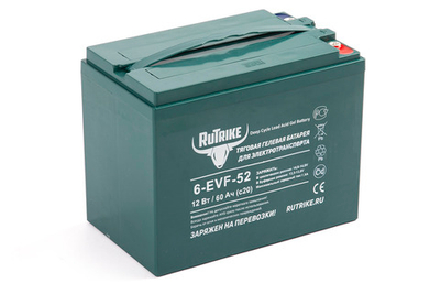 Тяговая аккумуляторная батарея RuTrike 6-EVF-52 (12V52A/H C3)