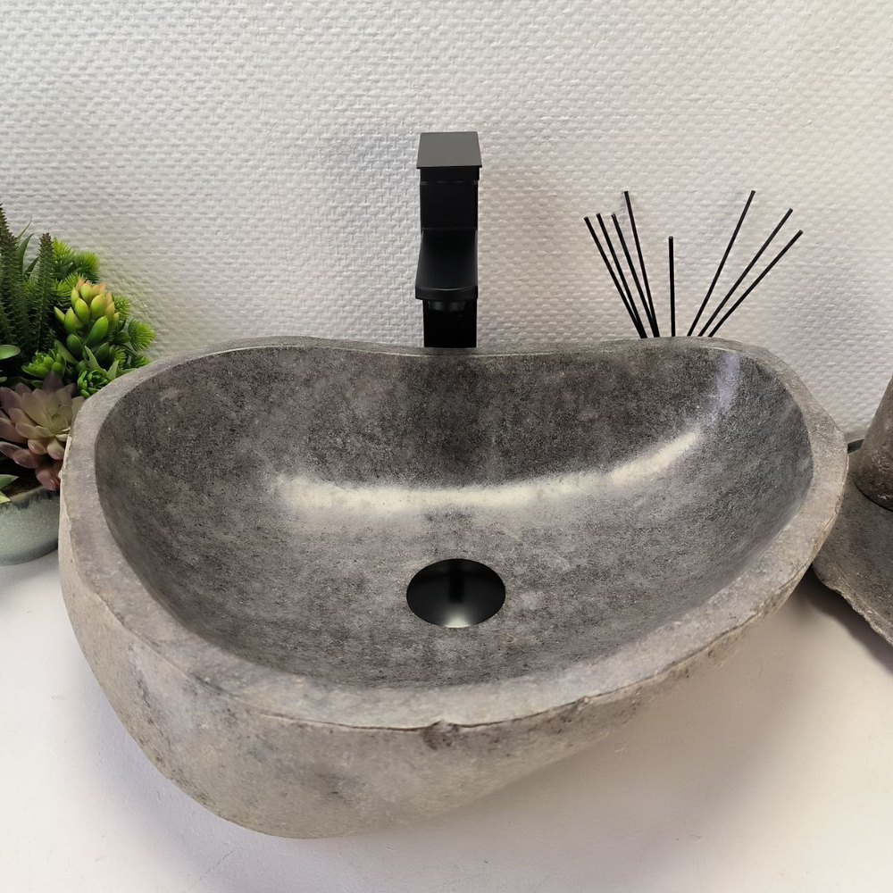 Раковина из речного камня RS-63306 (50*38*16) 0122