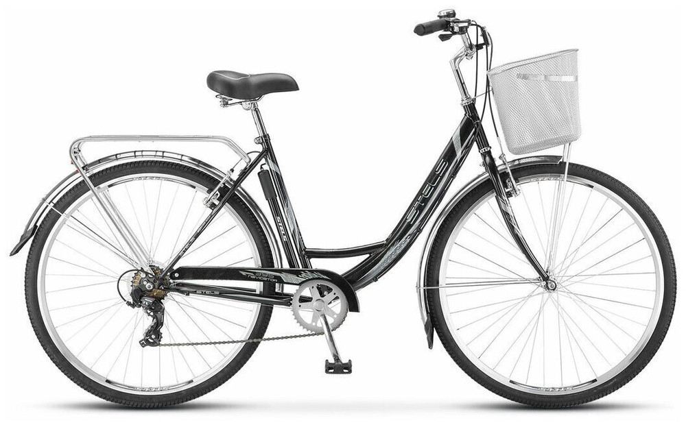Велосипед 28" STELS Navigator-395  (корзинка)  Чёрный