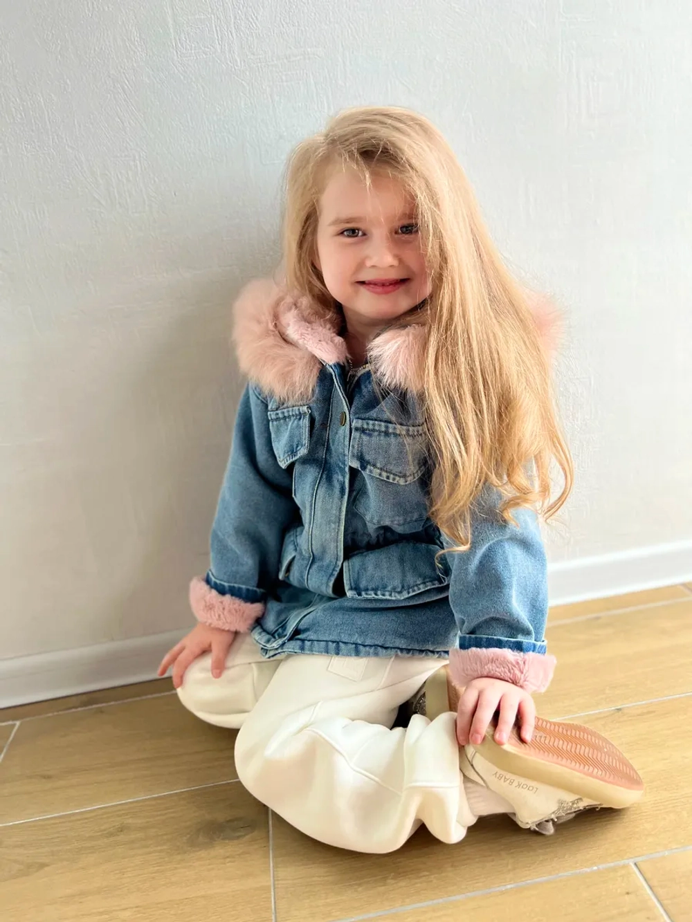 Парка джинсовая с искусственным мехом