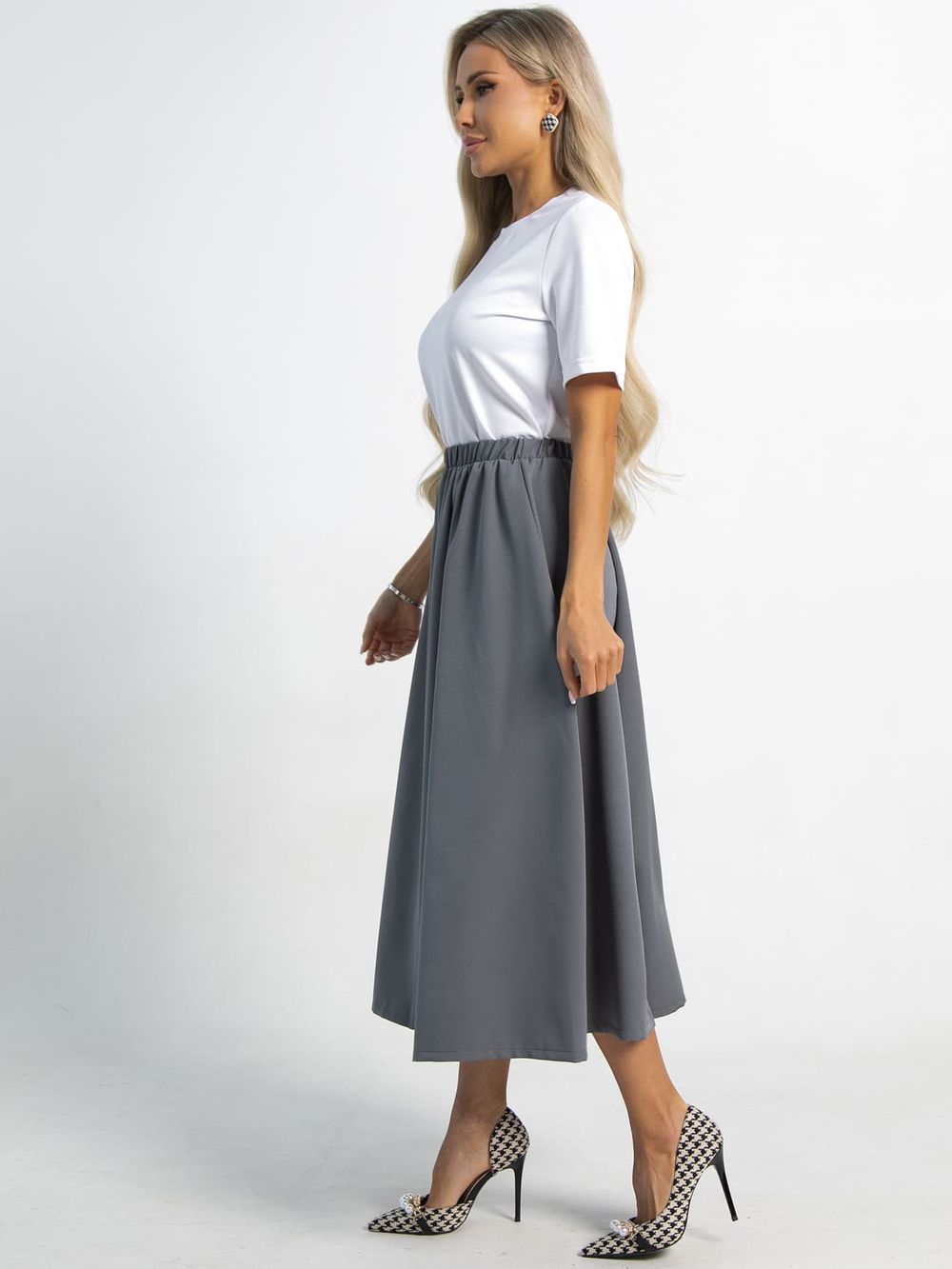 Юбка Льюис (серая) Ю15476-10М LT Collection