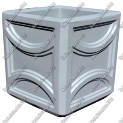 УРНА ЧЕТЫРЕХГРАННАЯ С РЕЛЬЕФОМ, ОКРАШЕННАЯ