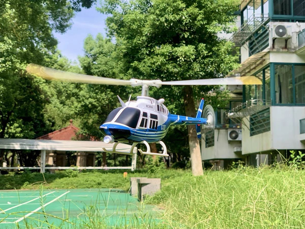 Радиоуправляемый вертолёт RC ERA C138 v2 4CH 6-Axis Gyro 1:33 Scale Flybarless RC Helicopter RTF , с функцией удержания высоты , датчик светового потока V2 , синий