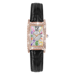 KANGOL Quartz Movement Genuine Leather Strap Watch Women"s Watch White Dial KANGOL K655 Black