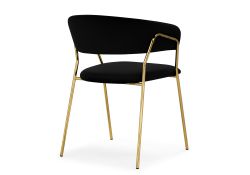 Стул на металлокаркасе Kamelia 1 black / gold