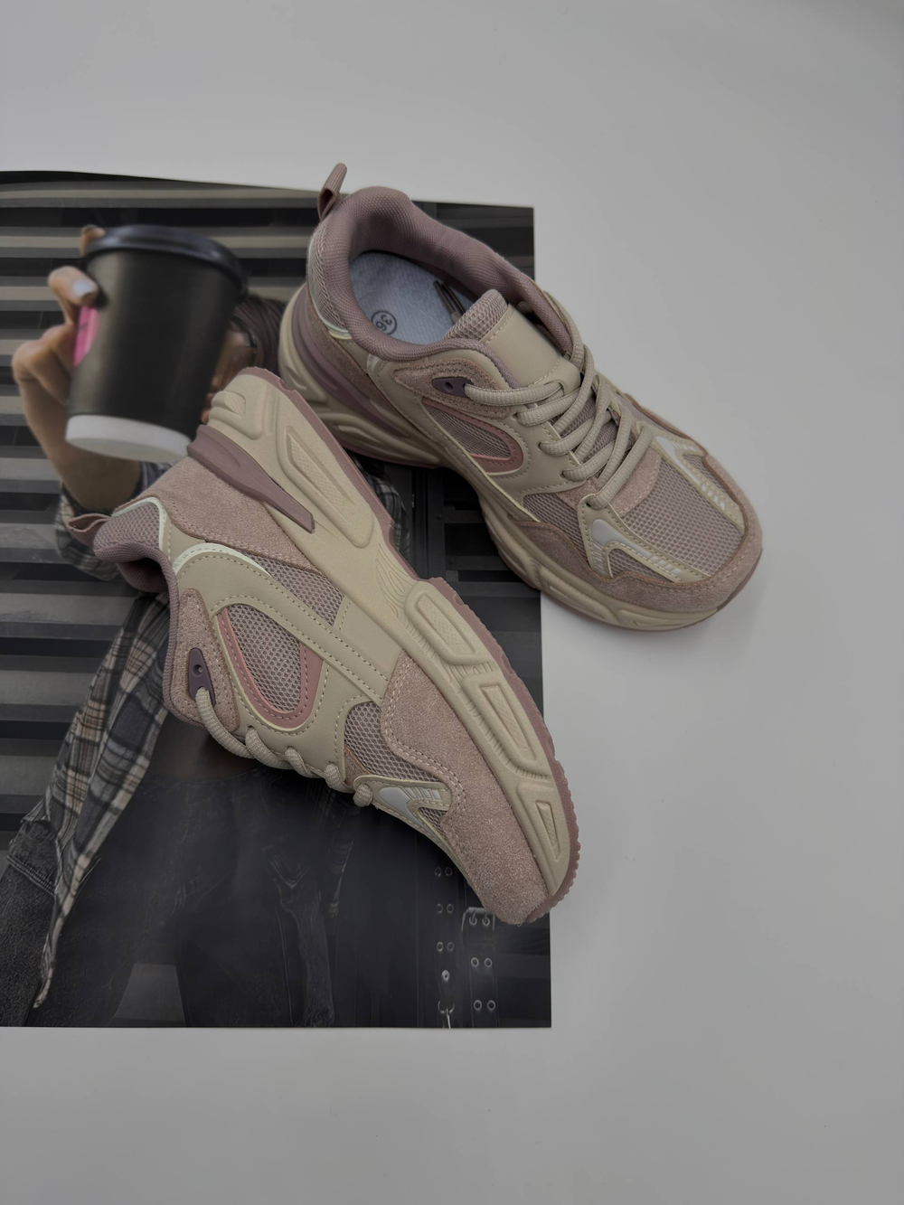 Кроссовки женcкие экокожа арт. 837-13 цвет "розовый"