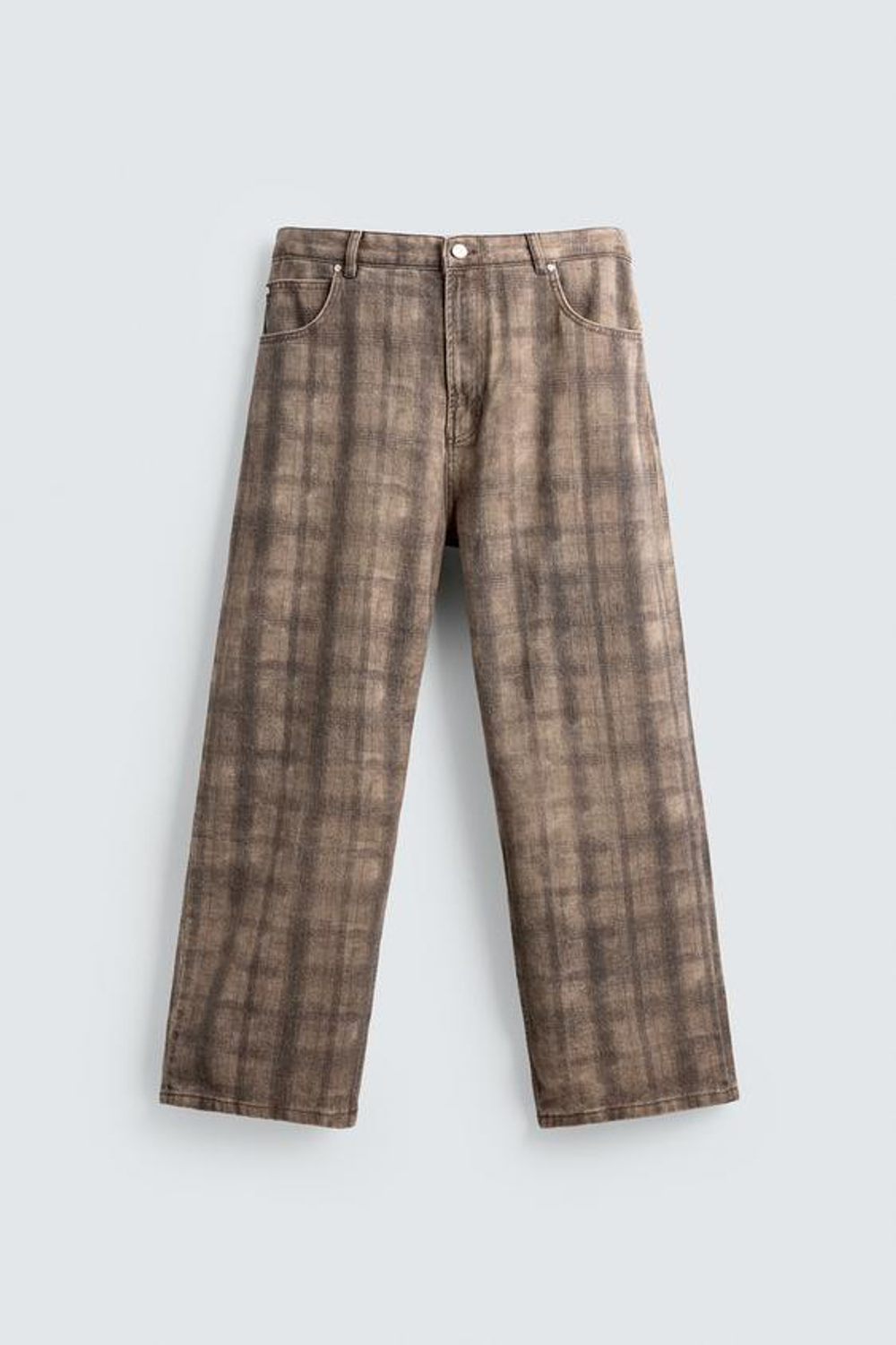 ZARA ДЖИНСЫ BAGGY FIT, С ПРИНТОМ