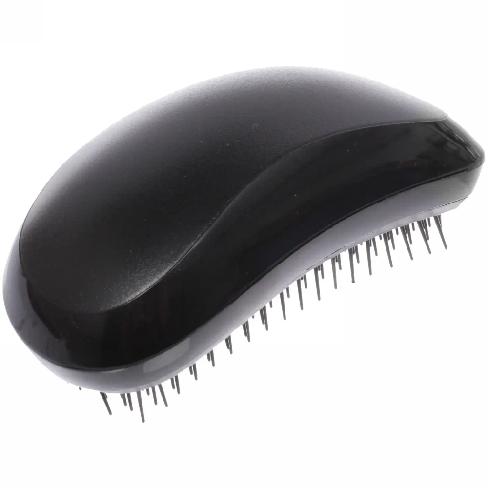 Расческа массажная компактная «Mila Mi», цвет черный, 7*12см