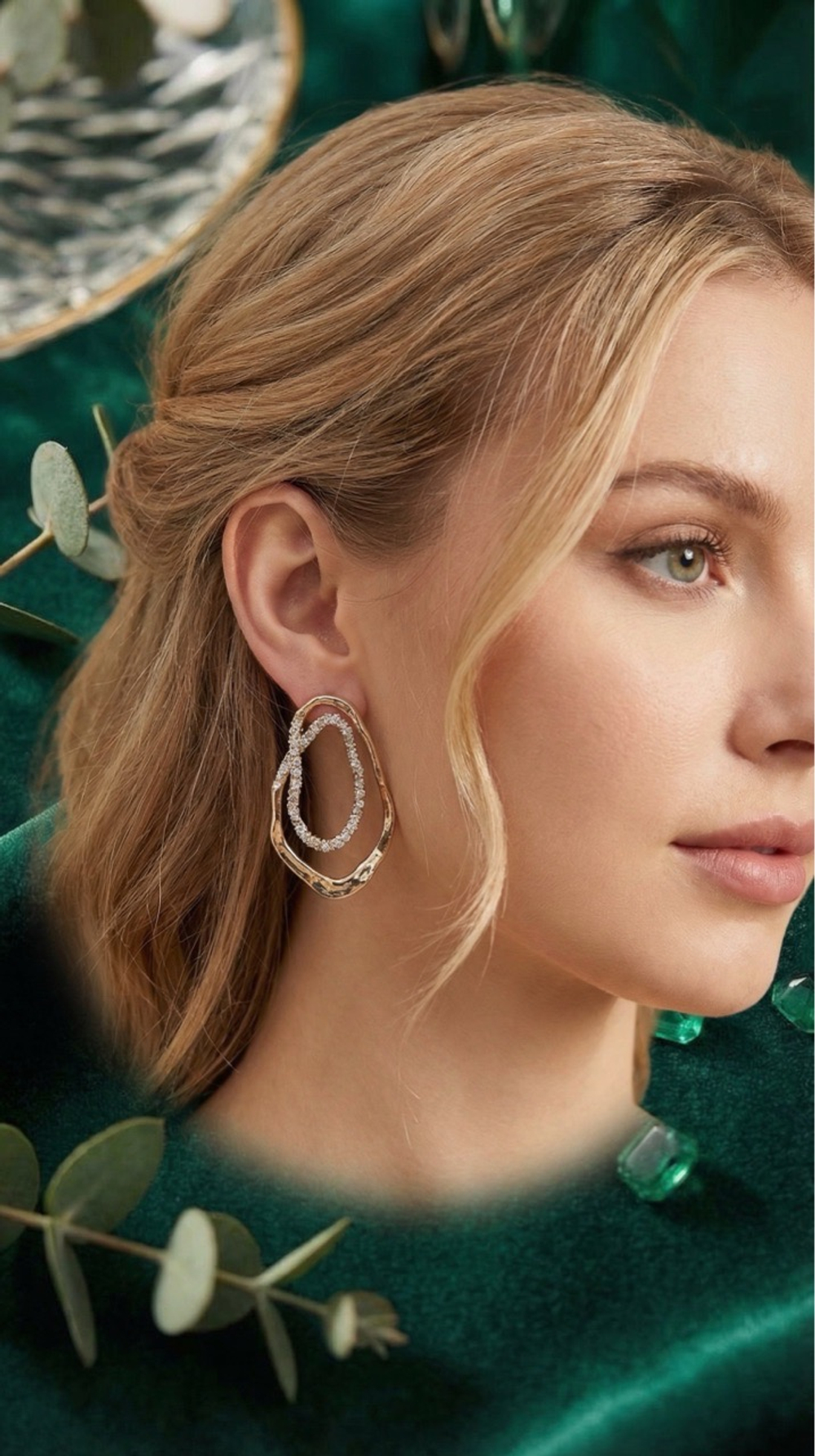 Серьги фианиты 4