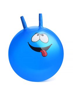 Мяч прыгун с рожками 45 см синий (00-1565-1)