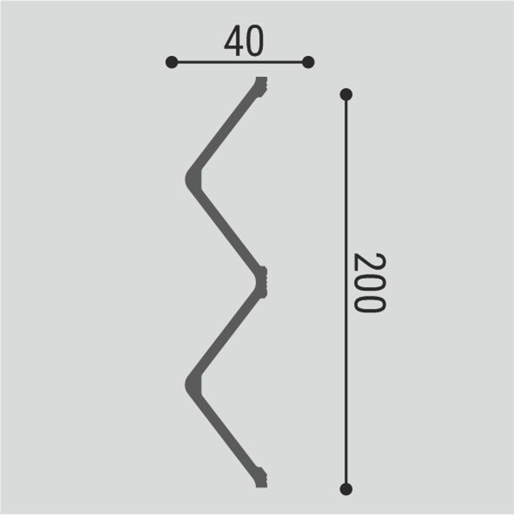 BelloDeco. Стеновая панель СП 12/2, (200x40x2000мм). Полимер, композит