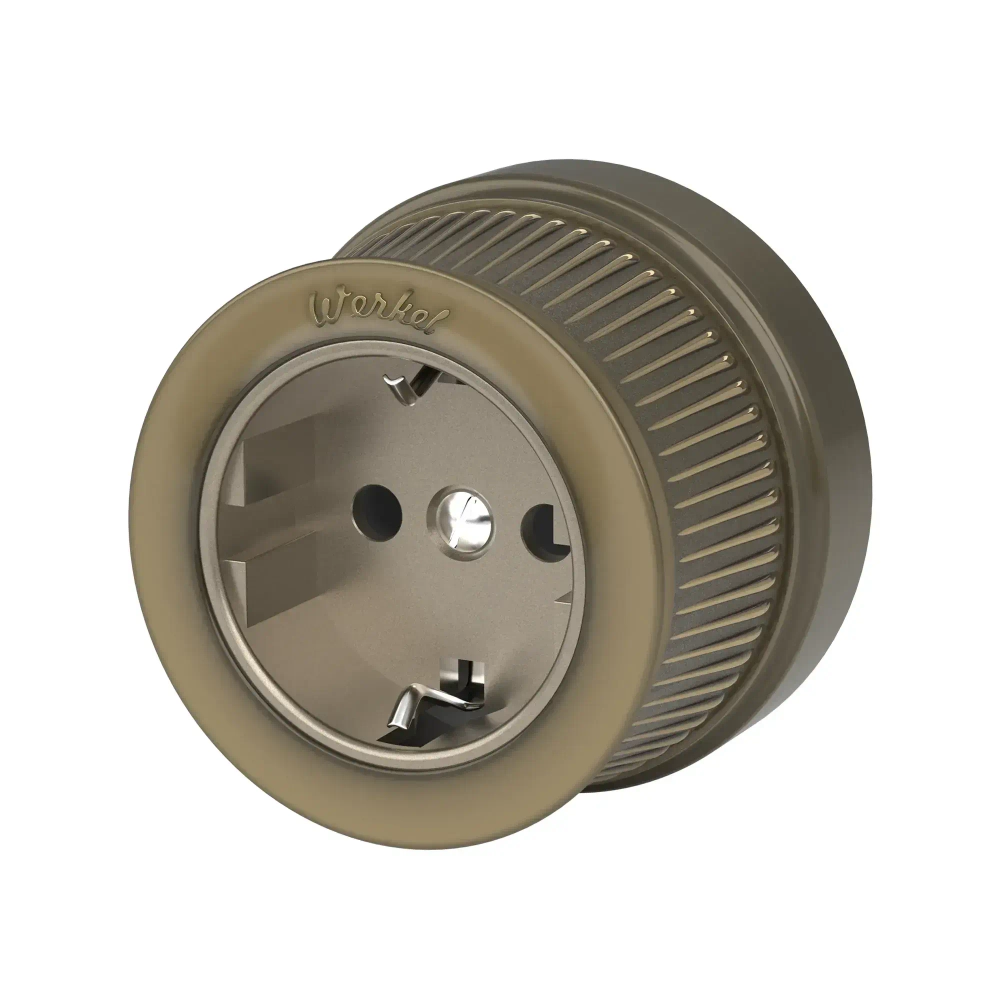 Розетка с заземлением (Бронзовый) Vintage W5771012