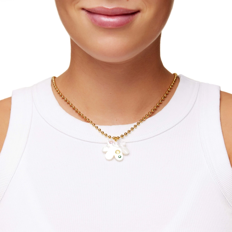 Колье Суперцветение – Перламутр