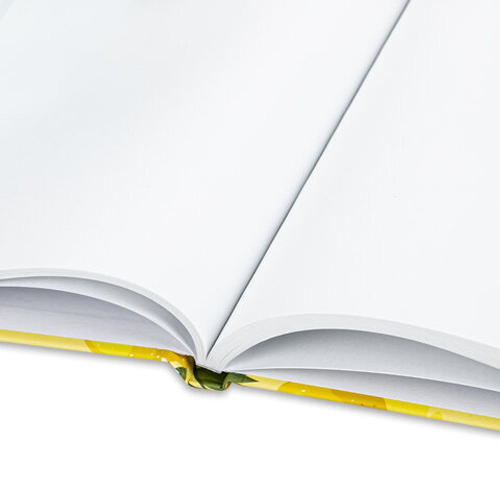 Блокнот с резинкой без линовки 96 л., А5 (145х203 мм), твердая обложка, BRAUBERG, "Lemons", 113727