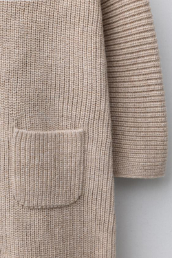 ZARA КОМБИНЕЗОН ИЗ ТРИКОТАЖА С ЖЕМЧУЖИНАМИ, ПЕСОЧНЫЙ МЕЛАНЖ