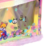 Пенал - косметичка Alingar, мех/голографика, молния, 90х200мм, "Щенки", ассорти (собачки)