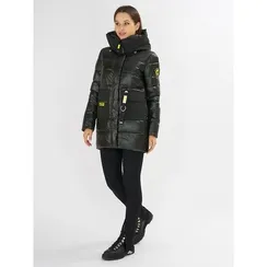 Куртка зимняя болотного цвета, размер 42