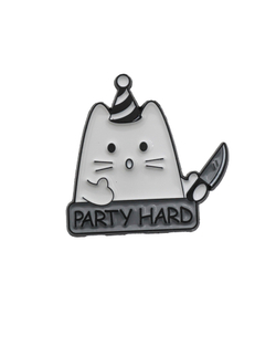Металлический значок "Party hard"