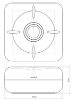 Бак для душа пластиковый большой STERH R 250 л. емкости для душа (101x101x47см;черный) - арт.555117