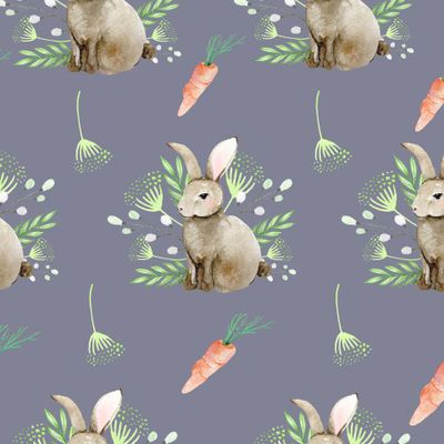 пасха кролик акварель