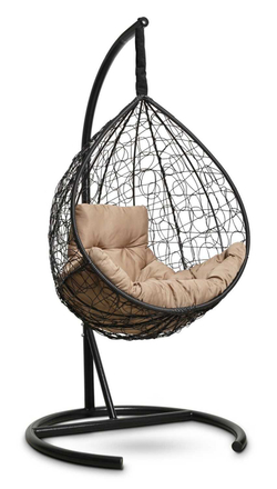Подвесное кресло-кокон sevilla comfort черный + каркас -11%