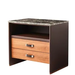 Прикроватная тумбочка Adriana, мрамор, дерево