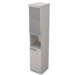 9ПЛД.005.20 Пенал высокий со стеклом и нишей (400*450*2045), левый