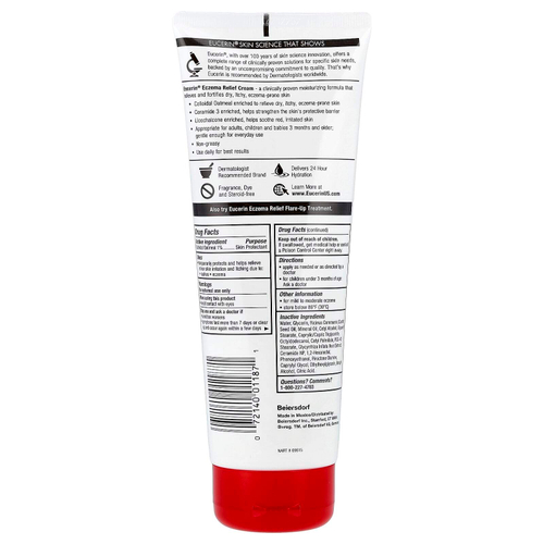 Eucerin, крем от экземы, без отдушки, 226 г (8 унций)