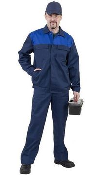 Костюм "Мастер" полкомбинезон (т.синий/василек)