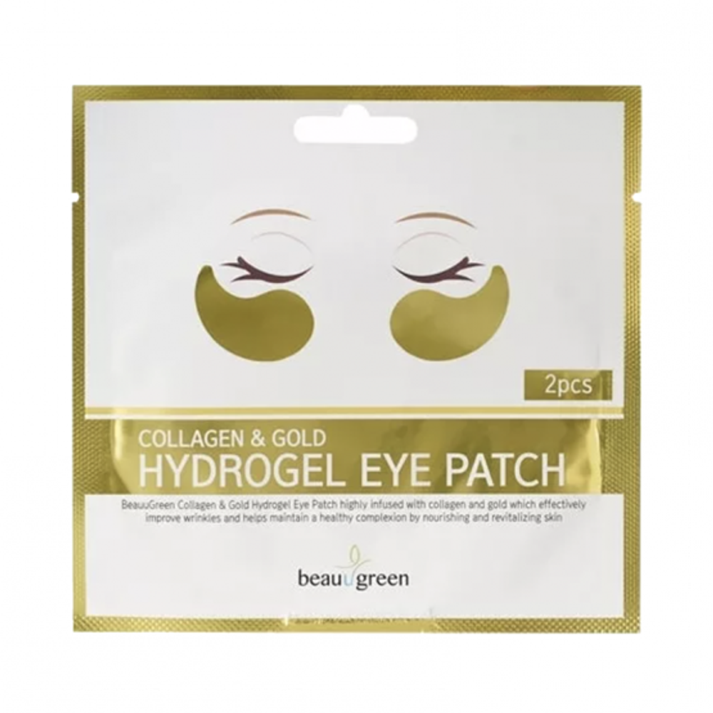 BeauuGreen Collagen Gold Hydrogel Eye Patch омолаживающие гидрогелевые патчи с золотом и коллагеном