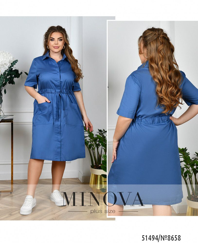 Платье 8658-джинс Minova Платье 8658-джинс Minova