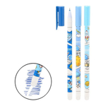 Ручка гелевая, пиши-стирай, Basir, синие чернила, серия "КОСМОС", 3 цвета корпуса